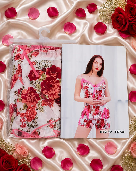 Floral Printed 2-Piece Sleepwear Set