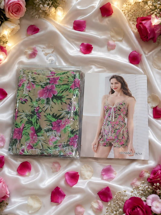 Floral Printed 2-Piece Sleepwear Set