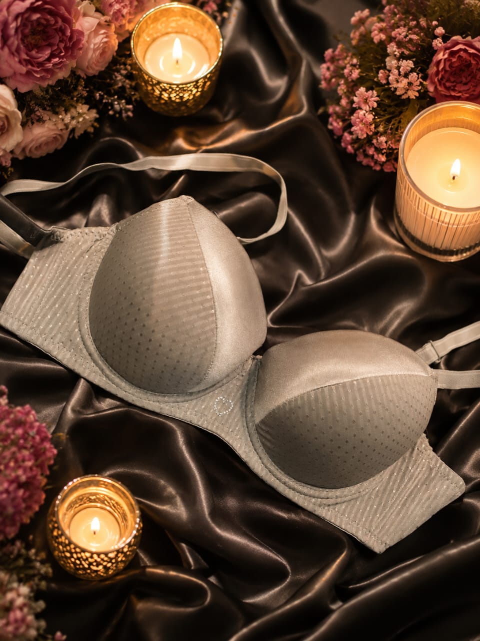 Tow Tone Silky Bra