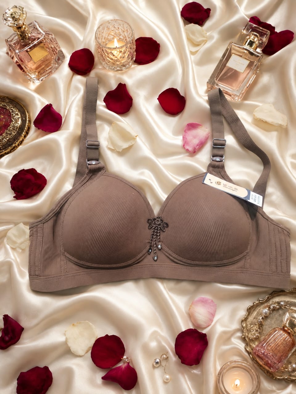 Stone Stripe Comfort Bra
