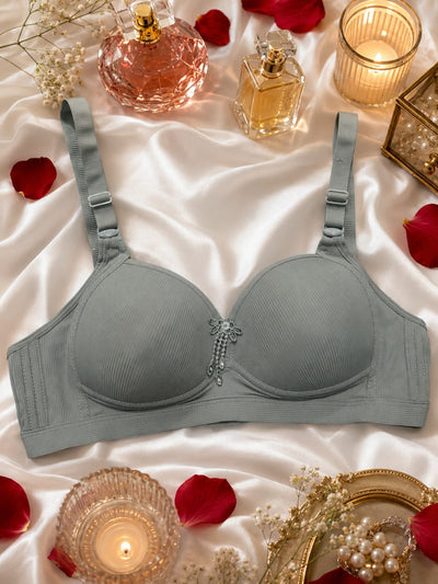 Stone Stripe Comfort Bra