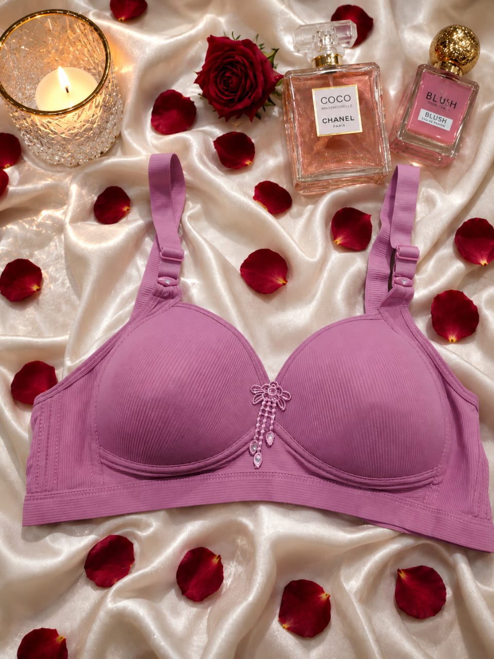 Stone Stripe Comfort Bra